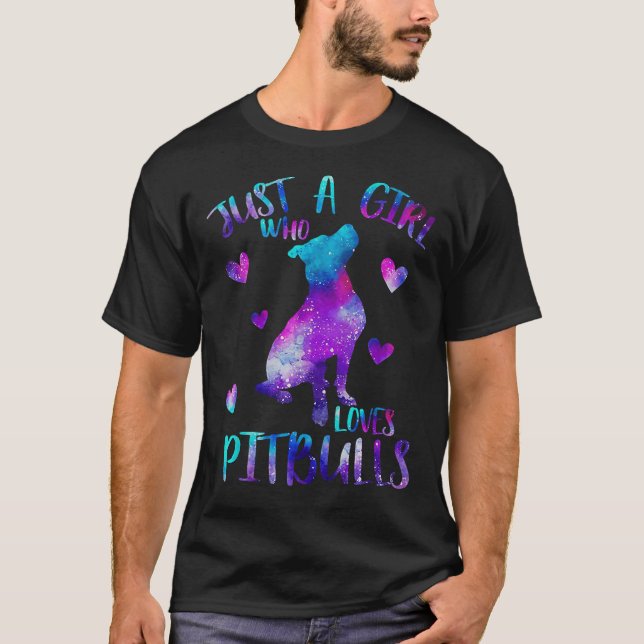 T-shirt Juste Une Fille Qui Aime Les Pitbulles (Devant)