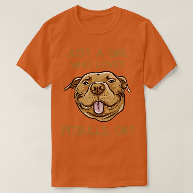 T-shirt Juste Une Fille Qui Aime Les Pitbulles (Design devant)