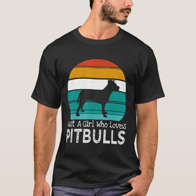 T-shirt Juste Une Fille Qui Aime Les Pitbulls (Devant)