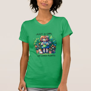 T-shirt Juste une fille qui aime les Plantes