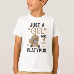 T-shirt Juste une fille qui aime les platypus animaux doux