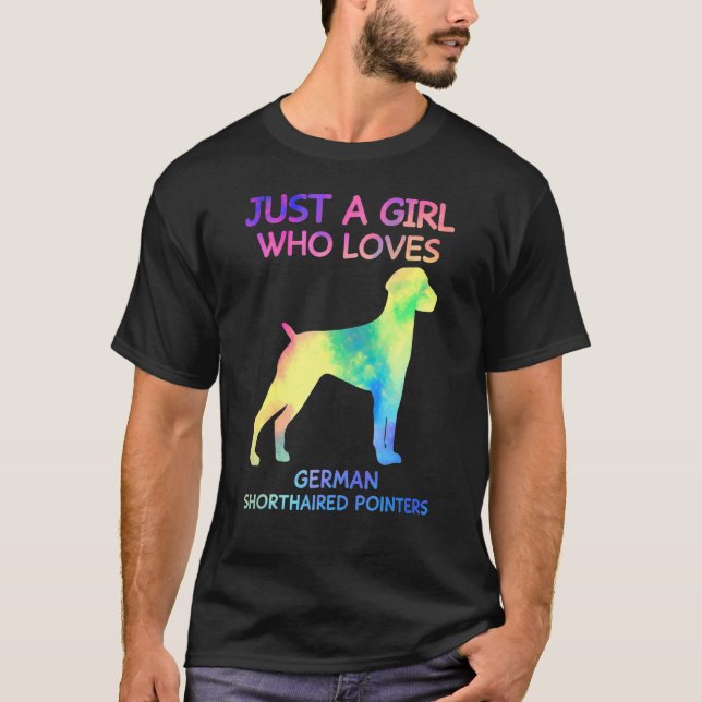 T-shirt Juste Une Fille Qui Aime Les Pointeurs Allemands À (Devant)