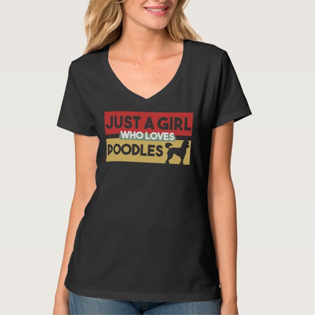 T-shirt Juste Une Fille Qui Aime Les Poodles Don Pour Pood (Devant)