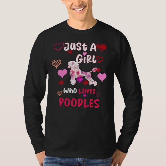 T-shirt Juste Une Fille Qui Aime Les Poodles Poodles Cadea (Devant)