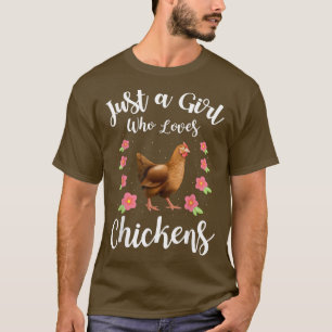 T-shirt Juste Une Fille Qui Aime Les Poulets Agriculteurs