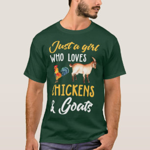 T-shirt Juste Une Fille Qui Aime Les Poulets Chèvres 1