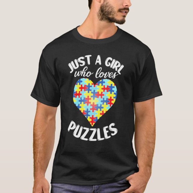 T-shirt Juste Une Fille Qui Aime Les Puzzles Puzzle Puzzle (Devant)