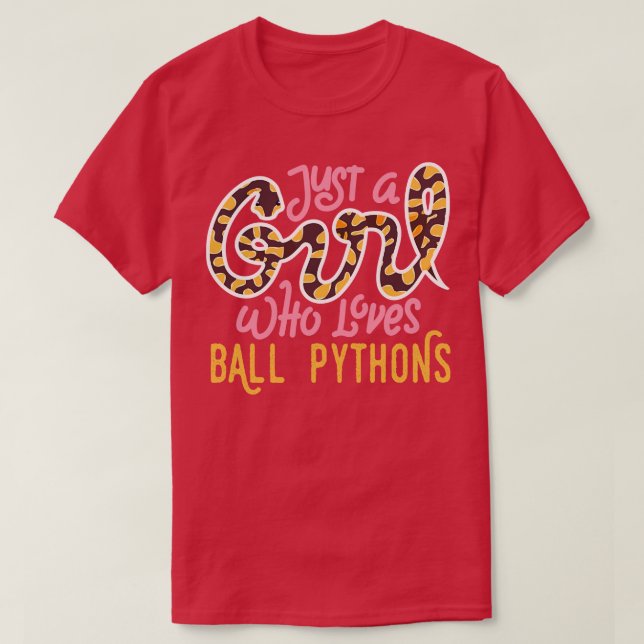 T-shirt Juste une fille qui aime les pythons de bal (Design devant)