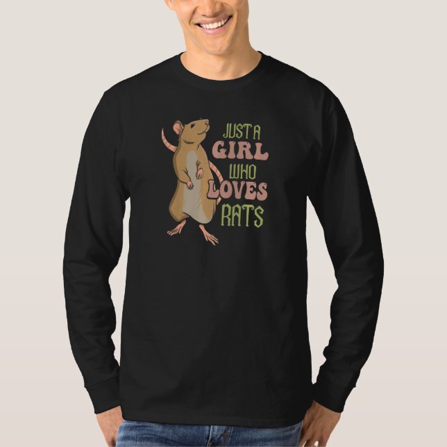 T-shirt Juste Une Fille Qui Aime Les Rats (Devant)