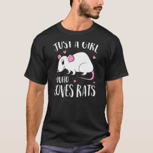 T-shirt Juste Une Fille Qui Aime Les Rats Drôle Rat Girl