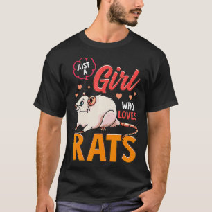 T-shirt Juste Une Fille Qui Aime Les Rats Mignons Rats Pou