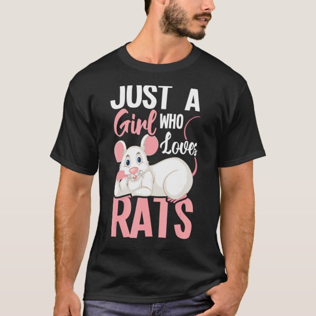 T-shirt Juste Une Fille Qui Aime Les Rats Rat Whisperer Ro (Devant)