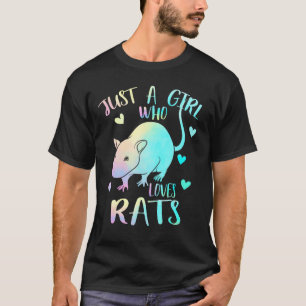 T-shirt Juste Une Fille Qui Aime Les Rats Thème Mignonne R