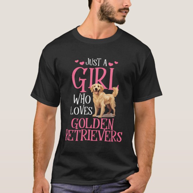 T-shirt Juste Une Fille Qui Aime Les Récupérateurs D'Or (Devant)