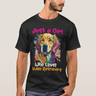 T-shirt Juste Une Fille Qui Aime Les Récupérateurs D'Or - 