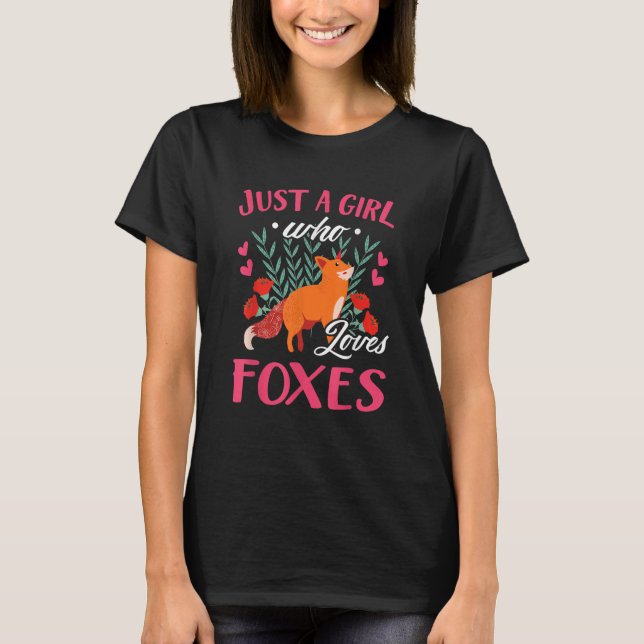 T-shirt Juste une fille qui aime les renards (Devant)