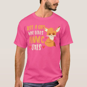 T-shirt Juste Une Fille Qui Aime Les Renards Coeur Mignonn