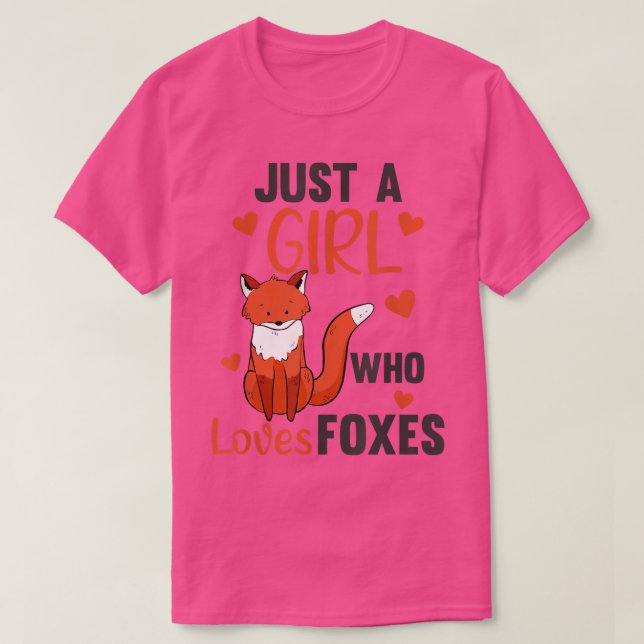 T-shirt Juste Une Fille Qui Aime Les Renards Drôle Foxes M (Design devant)