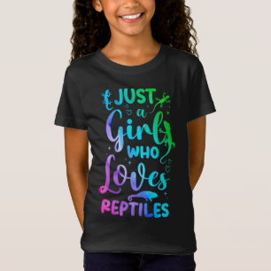 T-Shirt Juste Une Fille Qui Aime Les Reptiles Lizard Aquar