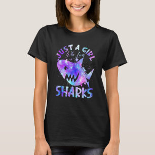 T-shirt Juste une fille qui aime les requins Galaxy Shark