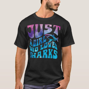T-shirt Juste Une Fille Qui Aime Les Requins Galay Requin