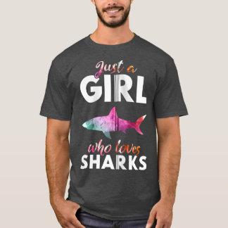T-shirt Juste une fille qui aime les requinsShark Fangirl 