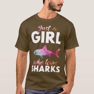 T-shirt Juste une fille qui aime les requinsShark Fangirl