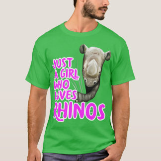 T-shirt Juste Une Fille Qui Aime Les Rhinos