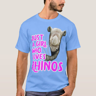 T-shirt Juste Une Fille Qui Aime Les Rhinos
