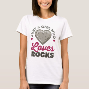 T-shirt Juste une fille qui aime les rochers géologue