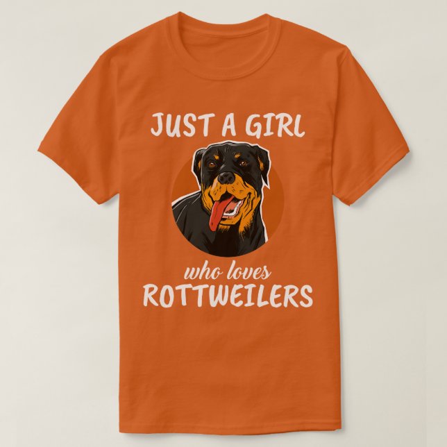 T-shirt Juste une fille qui aime les Rottweilers (Design devant)