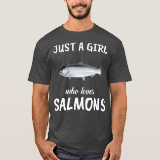 T-shirt Juste une fille qui aime les Saumons