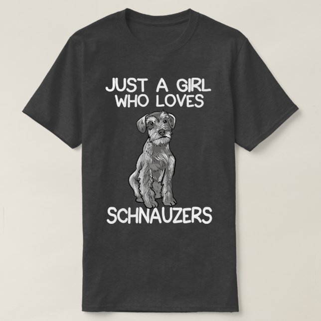 T-shirt Juste Une Fille Qui Aime Les Schnauzers (Design devant)