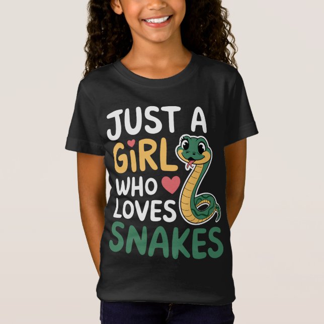T-Shirt Juste une fille qui aime les serpents (Devant)
