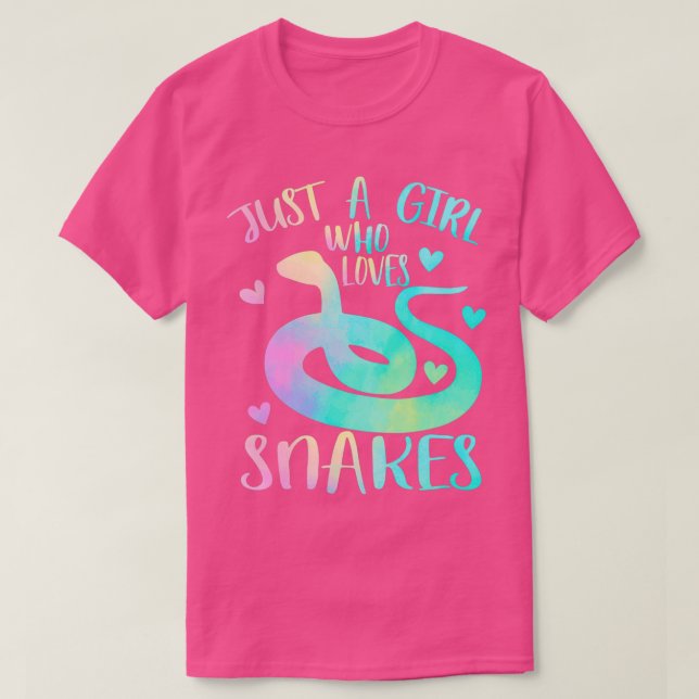 T-shirt Juste Une Fille Qui Aime Les Serpents Cute Serpent (Design devant)