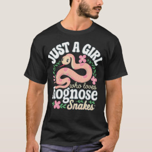 T-shirt Juste une fille qui aime les serpents hognose