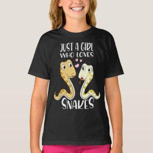 T-shirt Juste Une Fille Qui Aime Les Serpents J'Aime La Fi