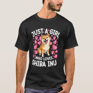 T-shirt Juste Une Fille Qui Aime Les Shiba Inus Femmes Fil