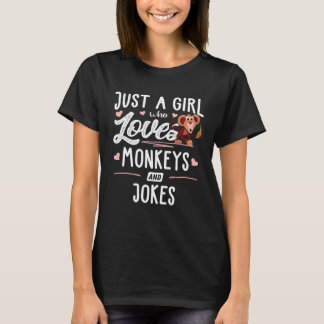 T-shirt Juste Une Fille Qui Aime Les Singes Et Blague Les 