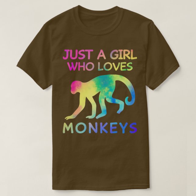 T-shirt Juste Une Fille Qui Aime Les Singes Funny Singe Zo (Design devant)