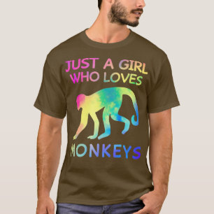 T-shirt Juste Une Fille Qui Aime Les Singes Funny Singe Zo