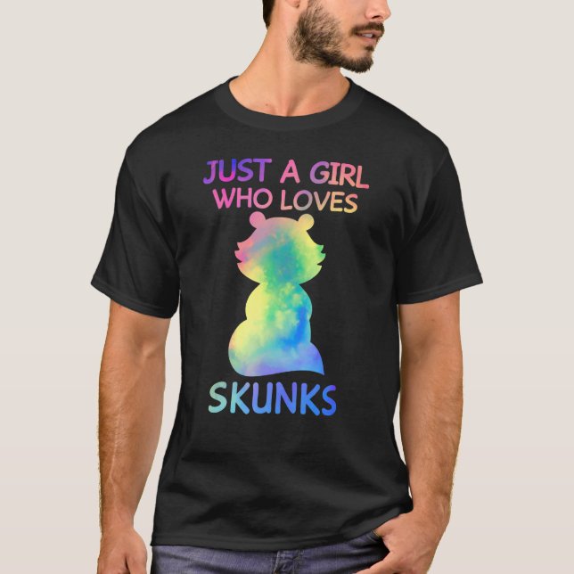 T-shirt Juste Une Fille Qui Aime Les Skunks Drôle Skunk (Devant)
