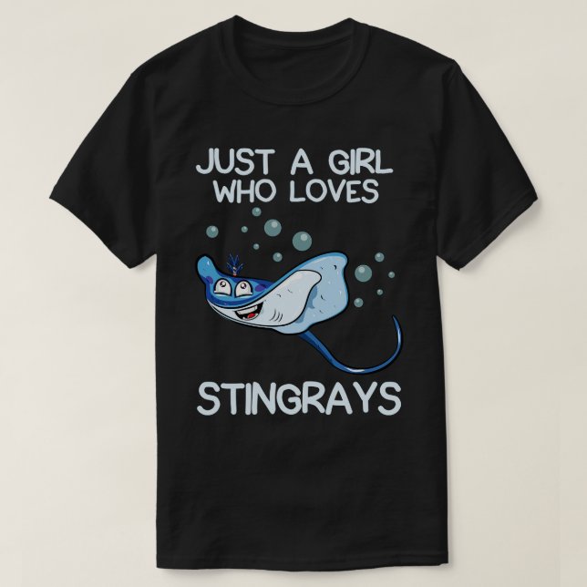 T-shirt Juste Une Fille Qui Aime Les Stingrays (Design devant)