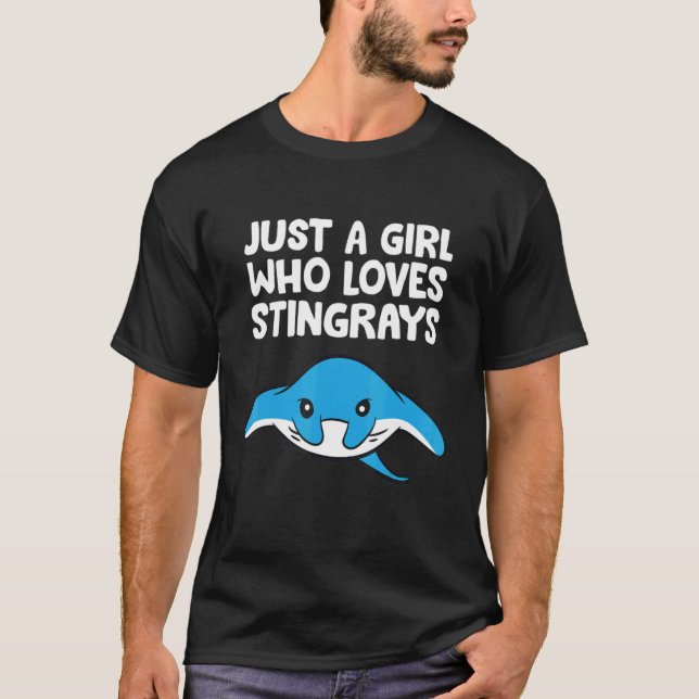 T-shirt Juste une fille qui aime les stingrays (Devant)