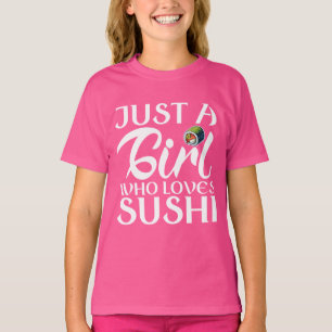T-shirt juste une fille qui aime les sushis
