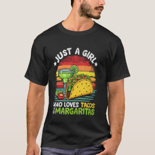 T-shirt Juste Une Fille Qui Aime Les Tacos & Margaritas Ci