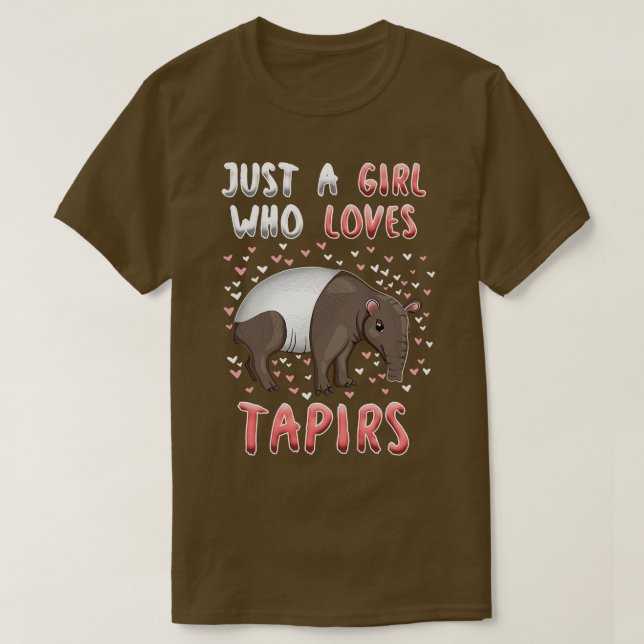 T-shirt Juste Une Fille Qui Aime Les Tapirs (Design devant)