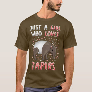 T-shirt Juste Une Fille Qui Aime Les Tapirs