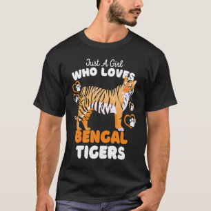 T-shirt Juste Une Fille Qui Aime Les Tigres Du Bengale Mig