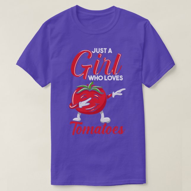 T-shirt Juste une fille qui aime les tomates (Design devant)